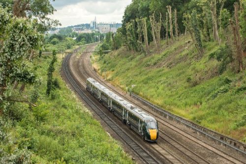 GWR train on tracks